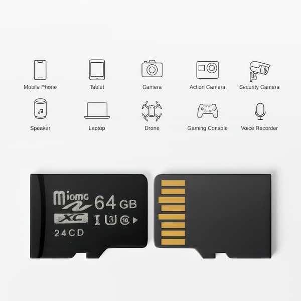 Minnekort / MicroSDXC Kort 64GB – Full HD & Rask UHS-3 for Mobil & Drone