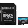 Miniatyrbild 1 av 7: Kingston 64 GB microSDXC Canvas Go! Plus Gen4-minneskort + SD-adapter
