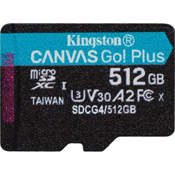 Kingston 512Gt microSDXC Canvas Go! Plus Gen4 minneskort