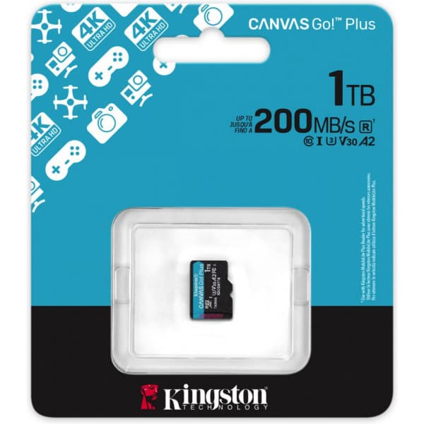 Kingston 1Tt microSDXC Canvas Go! Plus Gen4 minneskort