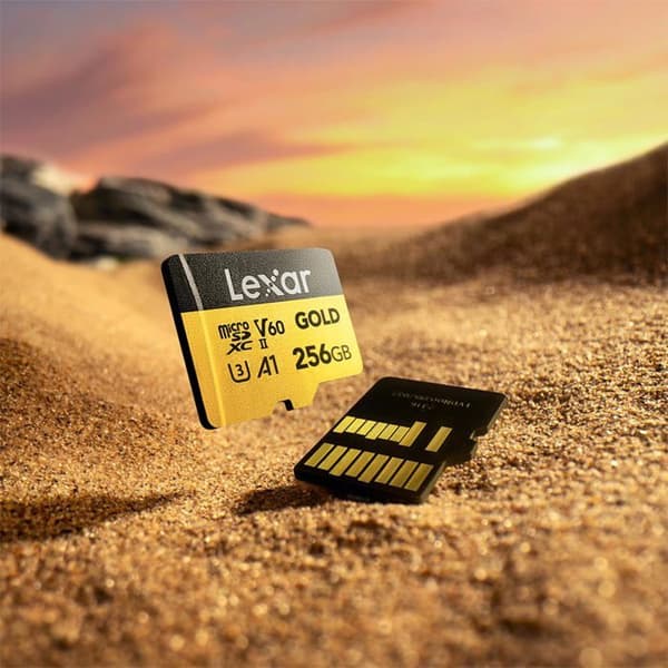 Minneskort - LEXAR - Micro SD 256Go V60 - Klass 10 - Läsningshastighet V60 - Kompatibla enheter