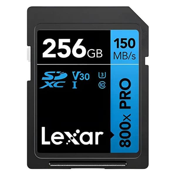 Lexar SDXC 800x Pro Blue Series 256GB UHS-1 V30 - läs 150MB/s