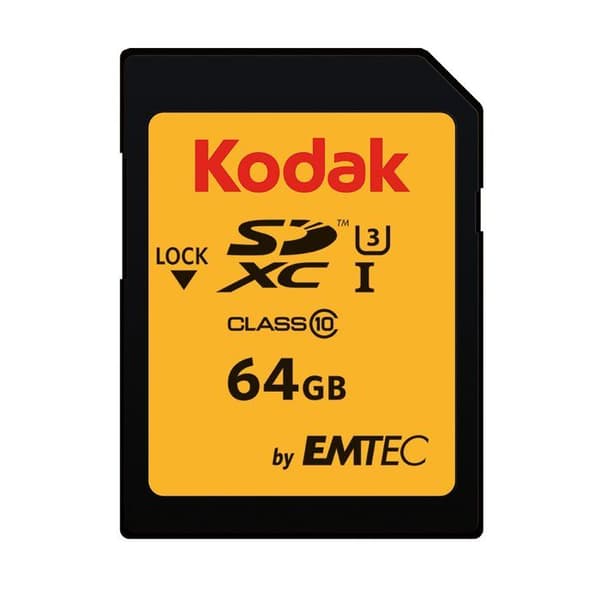 Kodak 64GB SDXC minneskort - Klass 10 - U3