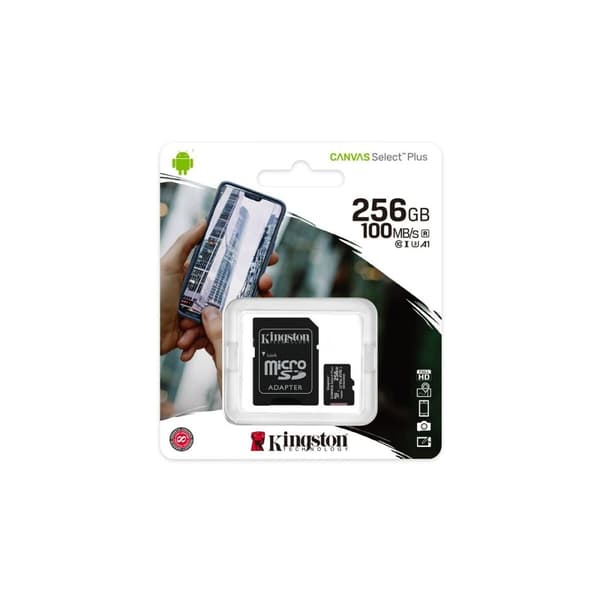 Micro-SD Minneskort med Adapter Kingston Canvas Select Plus 256 GB