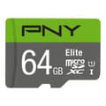 Miniatyrbillede 1 af 3: Mikro-SD-hukommelseskort med adapter PNY P-SDUX64U185GW-GE 64 GB