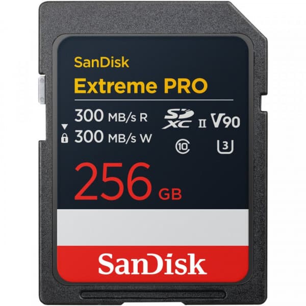SanDisk 256 GB Extreme Pro SDXC V90 UHS-II minneskort