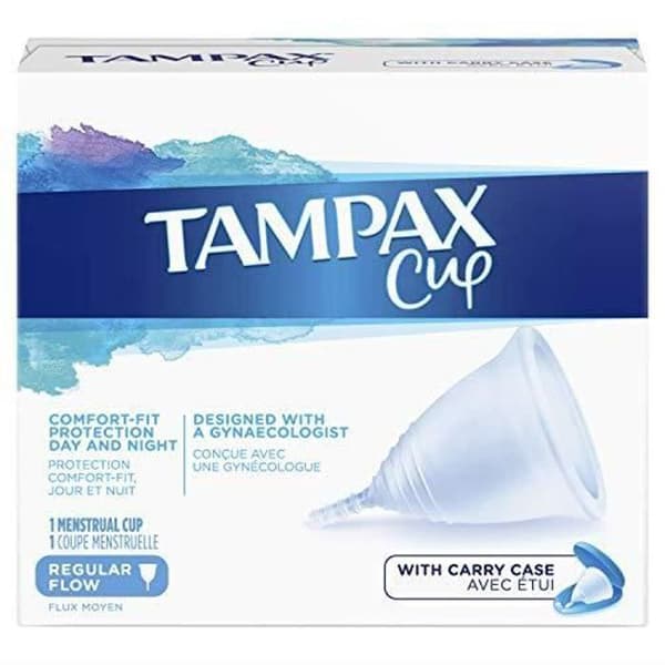 Menskopp - TAMPAX - Modell 8001841434902 - Mediumflöde - Bärväska - Medicinsk silikon