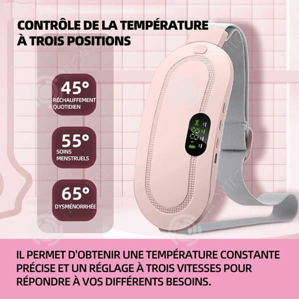 INN Uppvärmt mensbälte med 3 temperaturnivåer 4 massagelägen för att värma midjan och magen