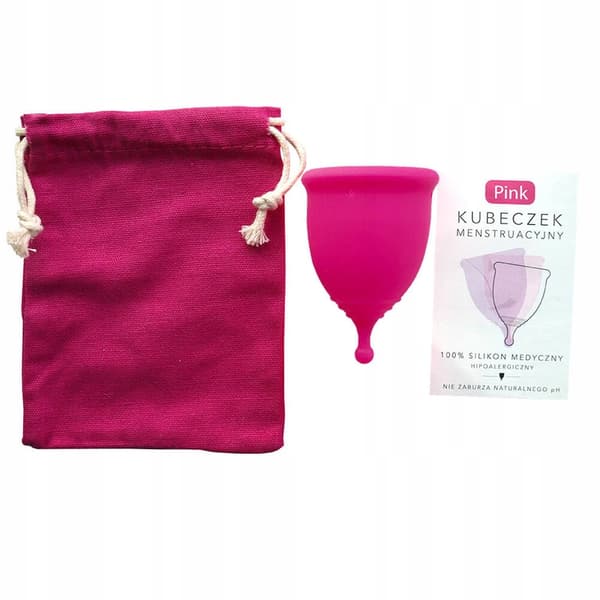 Pink menstruationskop størrelse M 1 stk.