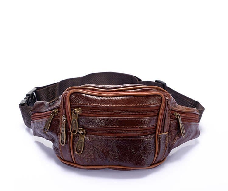 Brun Midjeväska många praktiska fickor