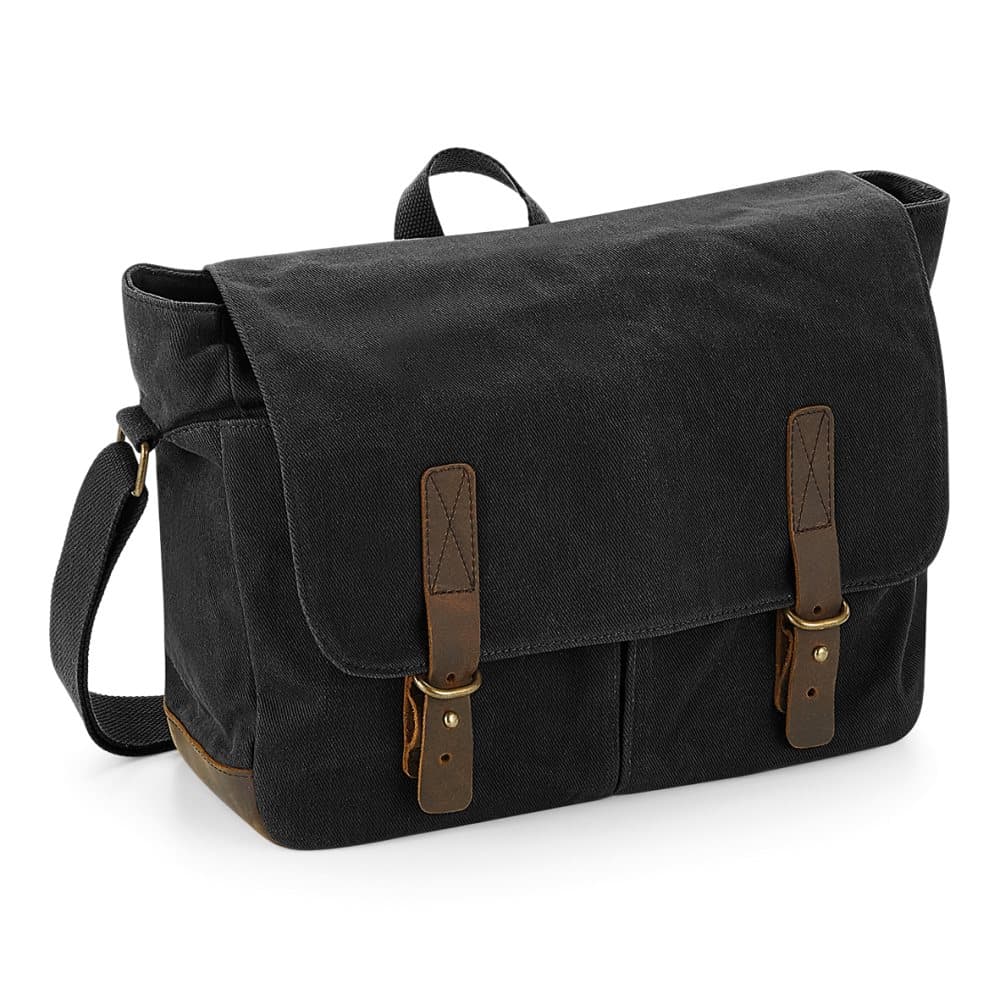 Quadra Heritage Waxed Canvas Messenger Bag