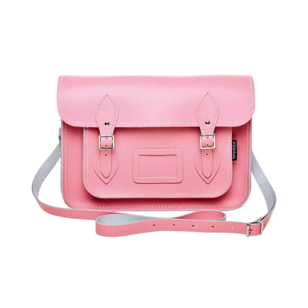 Zatchels Kvinnor/Damer Handgjorda Pastell Läder Mag Dots Satchel Bag (British Made)