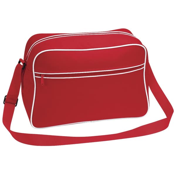 Bagbase Retro justerbar skuldertaske (18 liter) Classic Red/White One Size