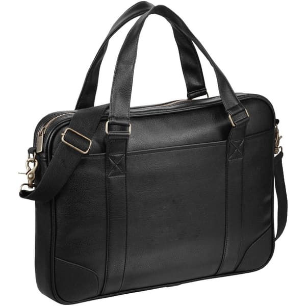 Avenue Oxford 15.6in Laptop Slim Briefcase (Pack Of 2) Solid Black 39 x 5 x 30cm