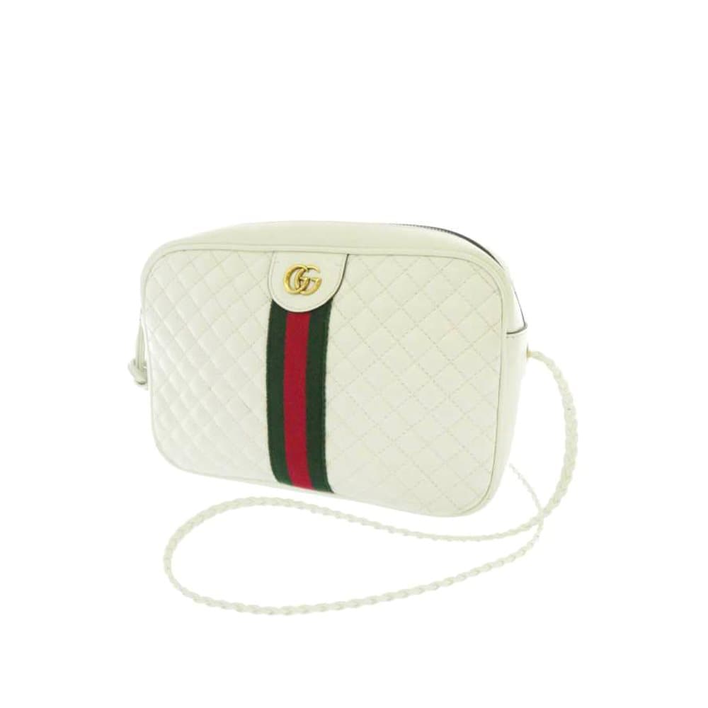 Gucci Quilted Ophidia Leather Crossbody Bag White