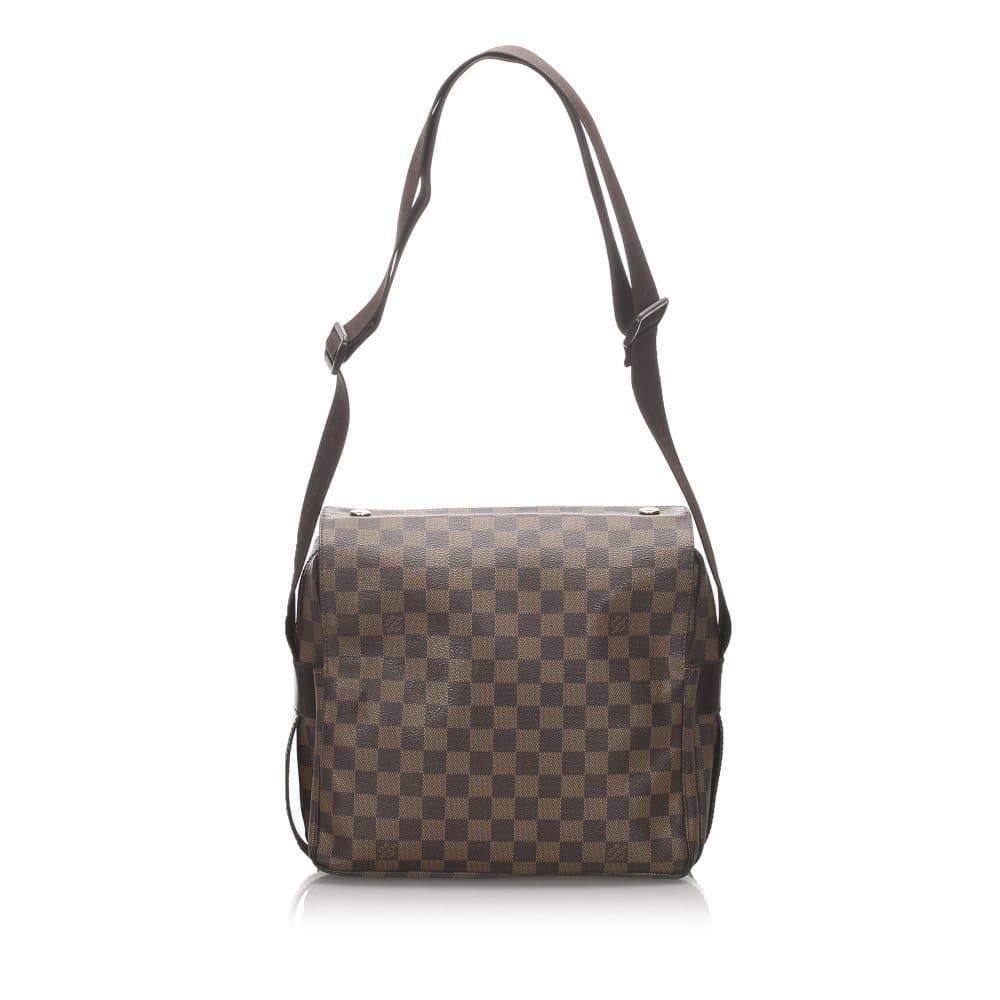 Pre-owned Louis Vuitton Damier Ebene Naviglio Brown