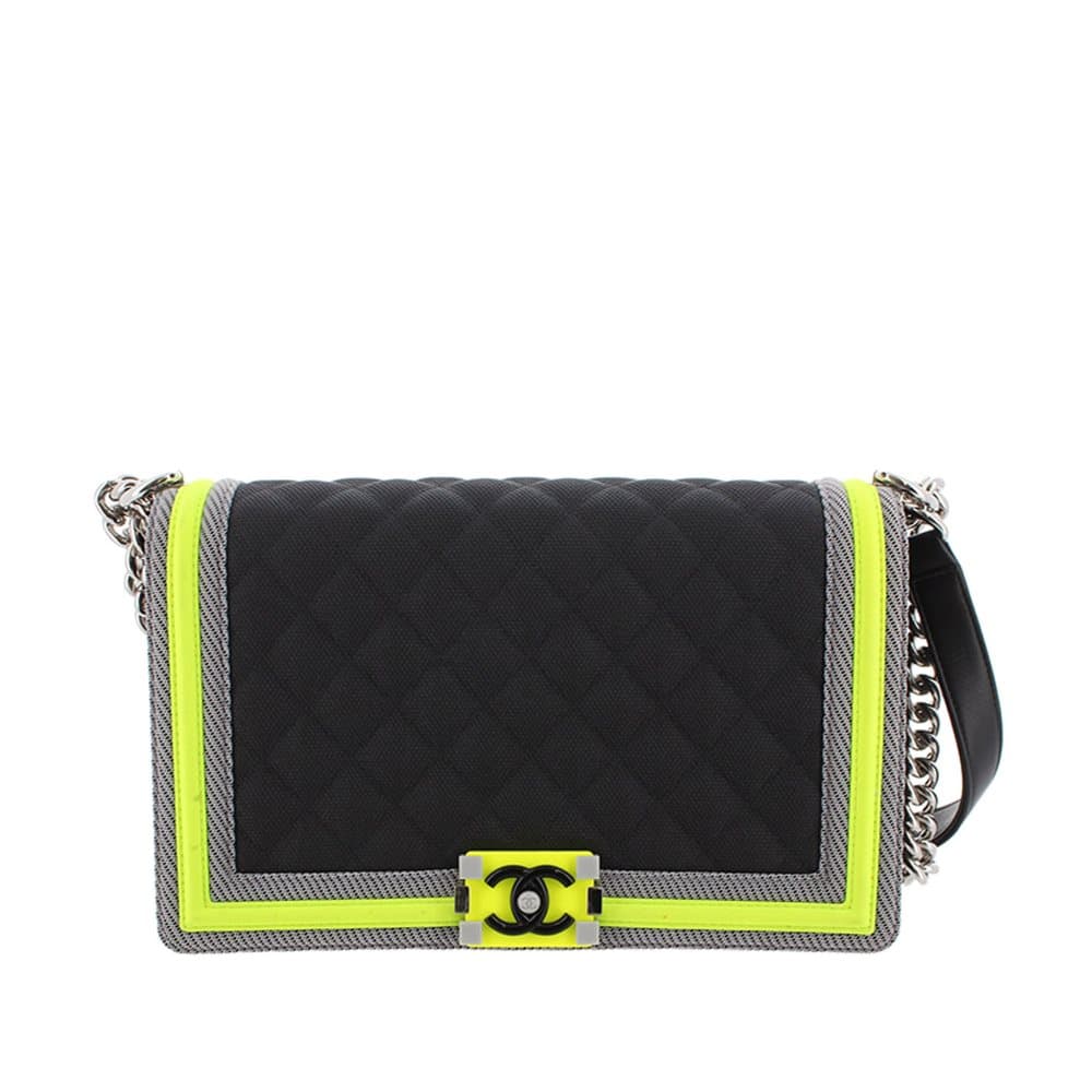 Chanel Medium Boy Nylon Flap Bag Black