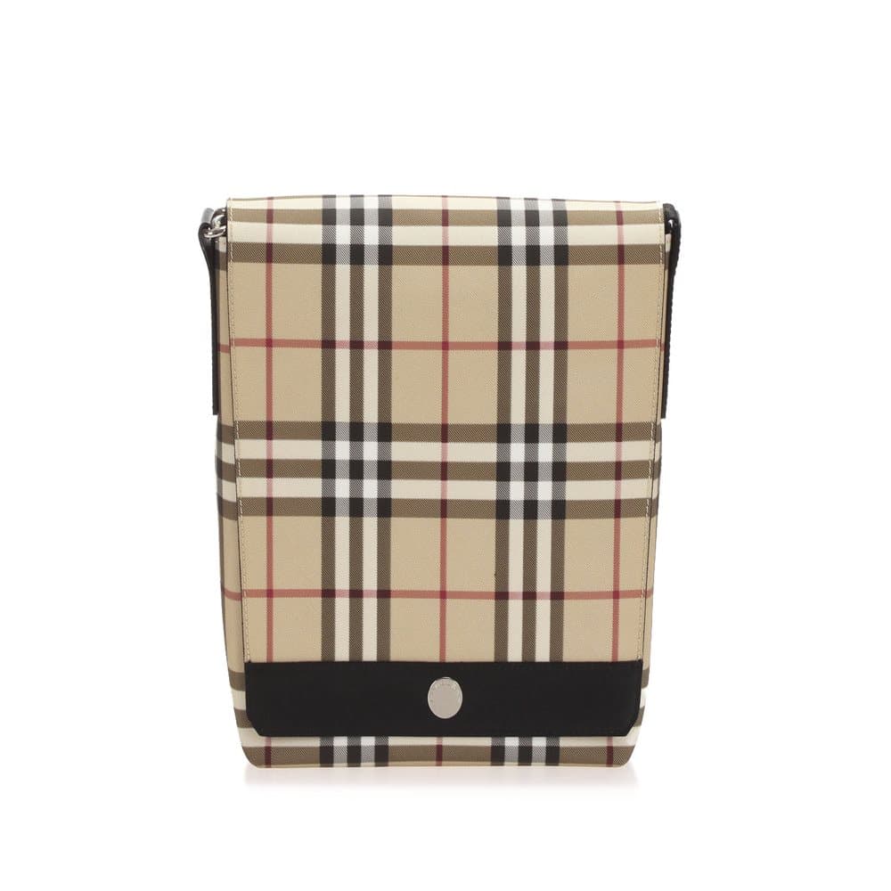 Burberry House Check Canvas Crossbody Bag Brown