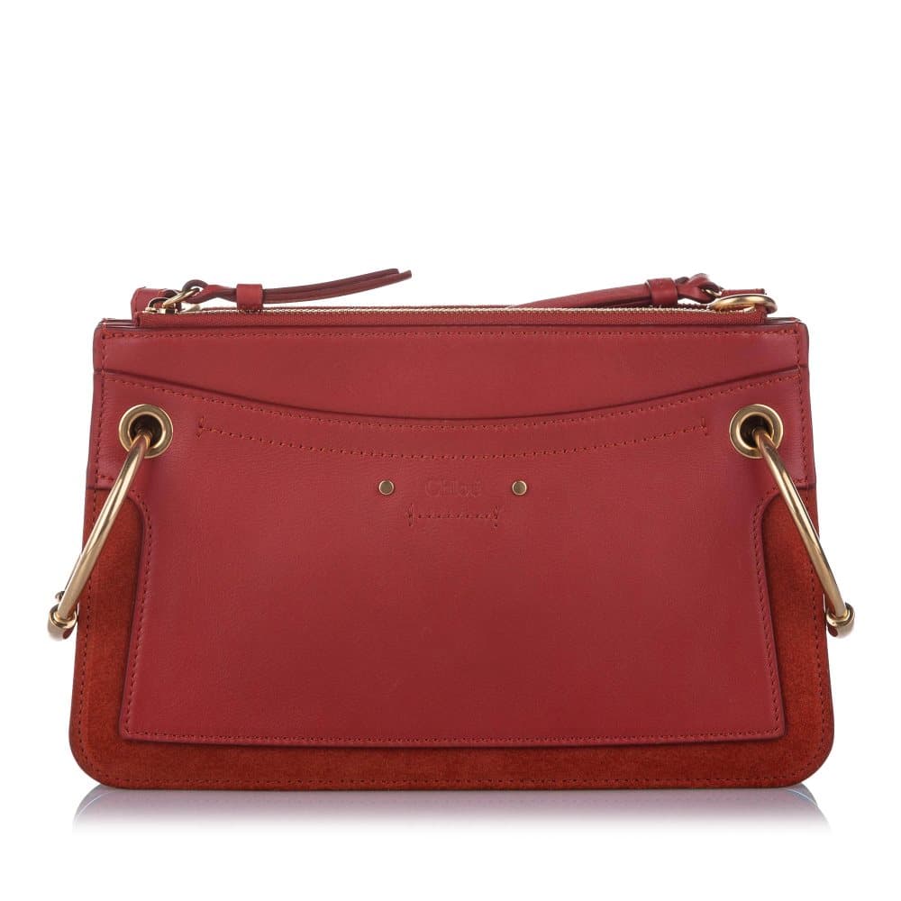 Pre-owned Chloe Roy Leather Crossbody Bag Red