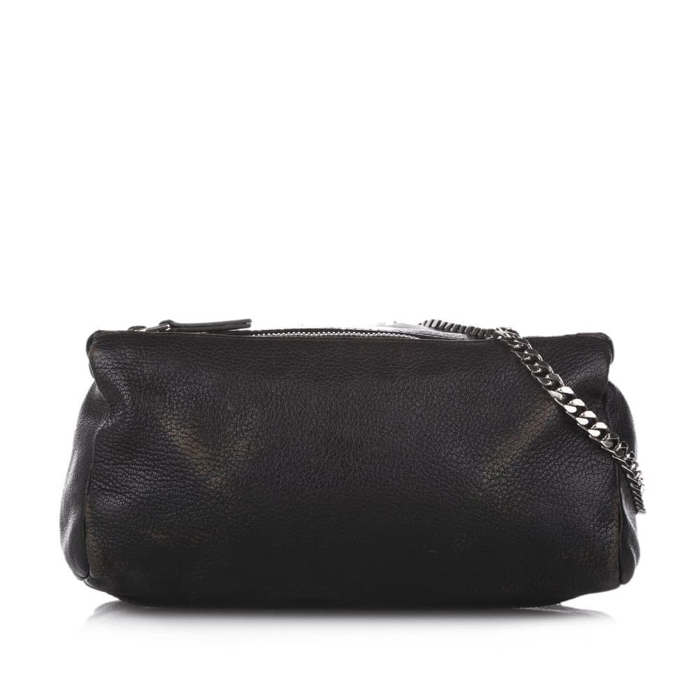 Pre-owned Givenchy Pandora Chain Leather Crossbody Bag Black