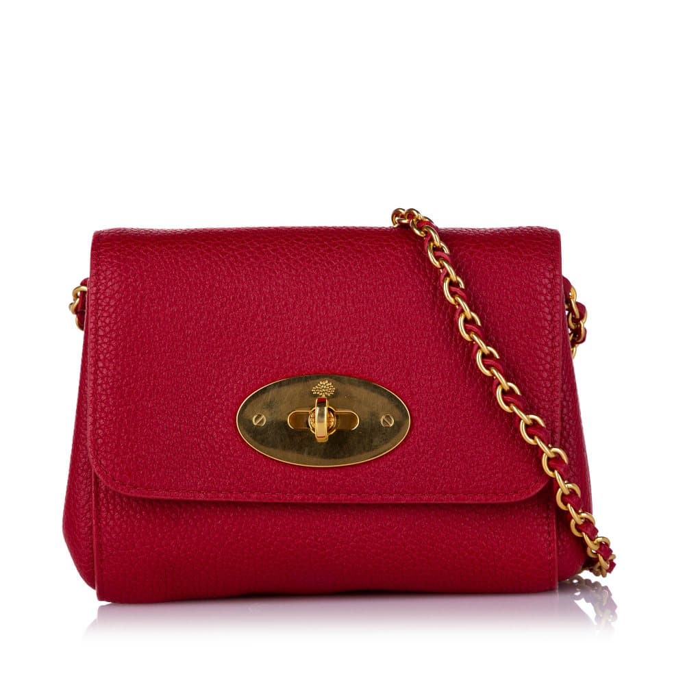 Pre-owned Mulberry Mini Lily Leather Crossbody Bag Red