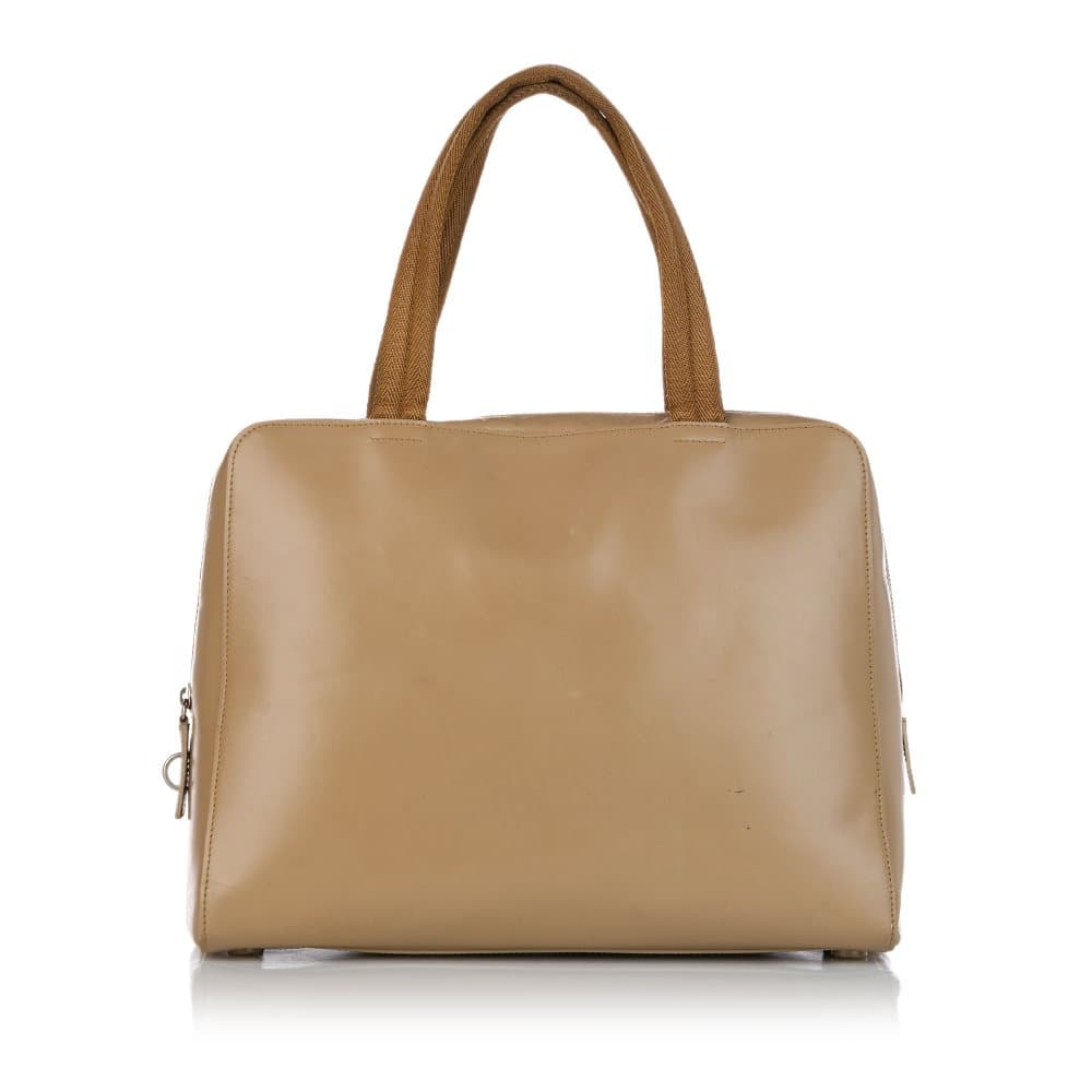 Pre-owned Prada Leather Business Bag Brown
