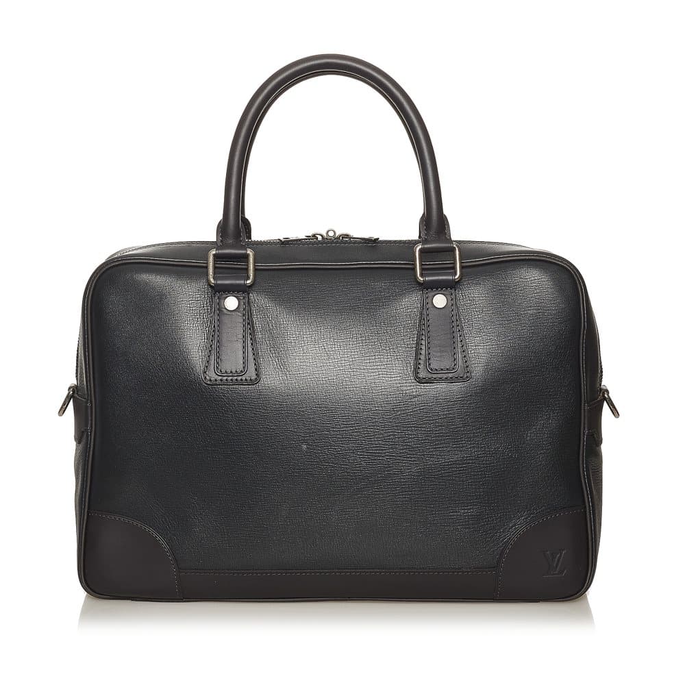 Pre-owned Louis Vuitton Utah Acoma Briefcase Black