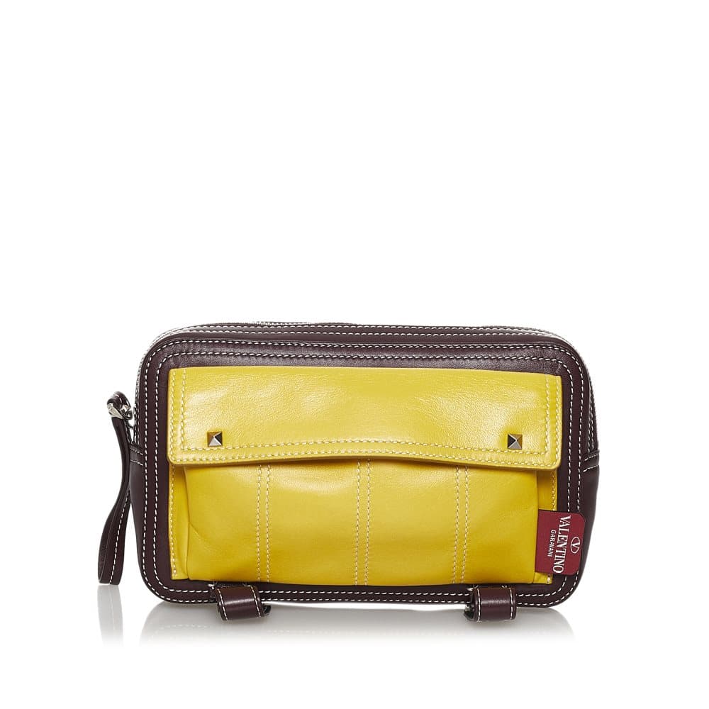 Pre-owned Valentino Leather Crossbody Bag Brown