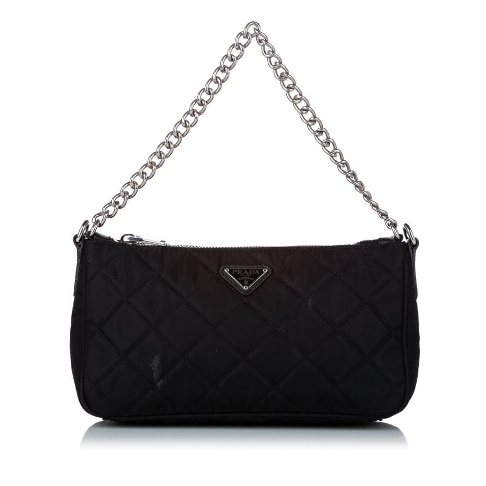 Pre-owned Prada Impuntu Tessuto Crossbody Bag Black