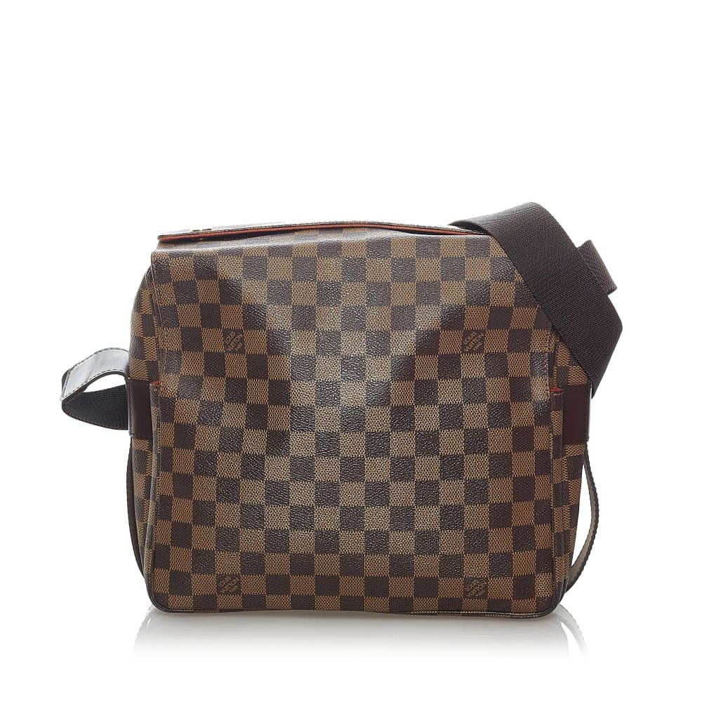Pre-owned Louis Vuitton Damier Ebene Naviglio Brown
