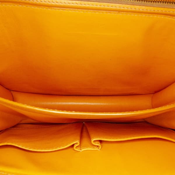 Pre-owned Celine Medium Calfskin Classic Box Yellow