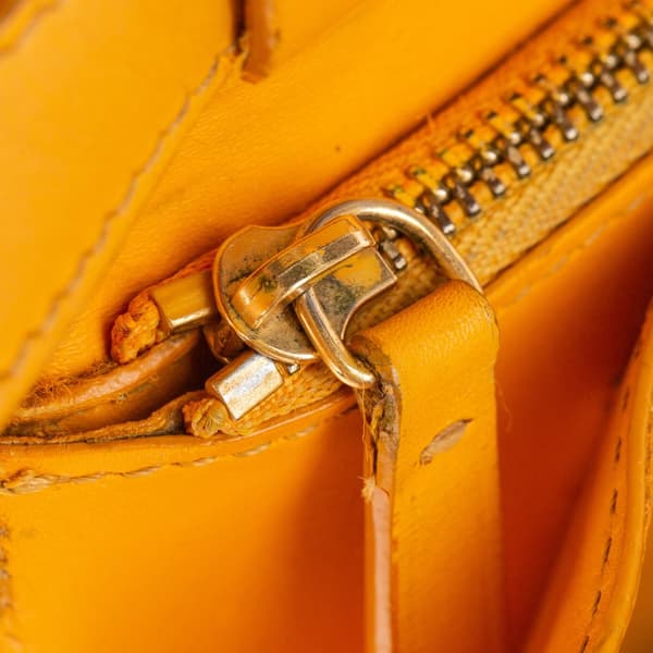 Pre-owned Celine Medium Calfskin Classic Box Yellow