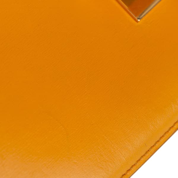 Pre-owned Celine Medium Calfskin Classic Box Yellow