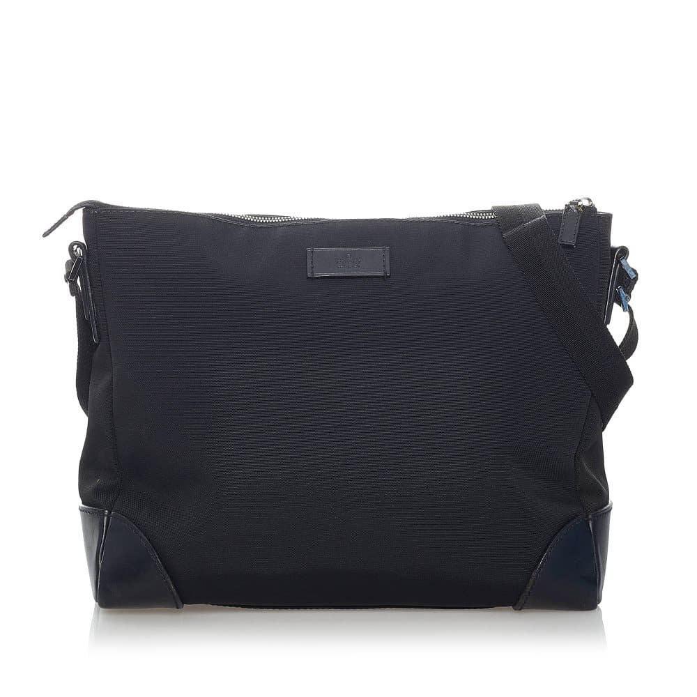 Pre-owned Gucci Canvas Crossbody Bag Black