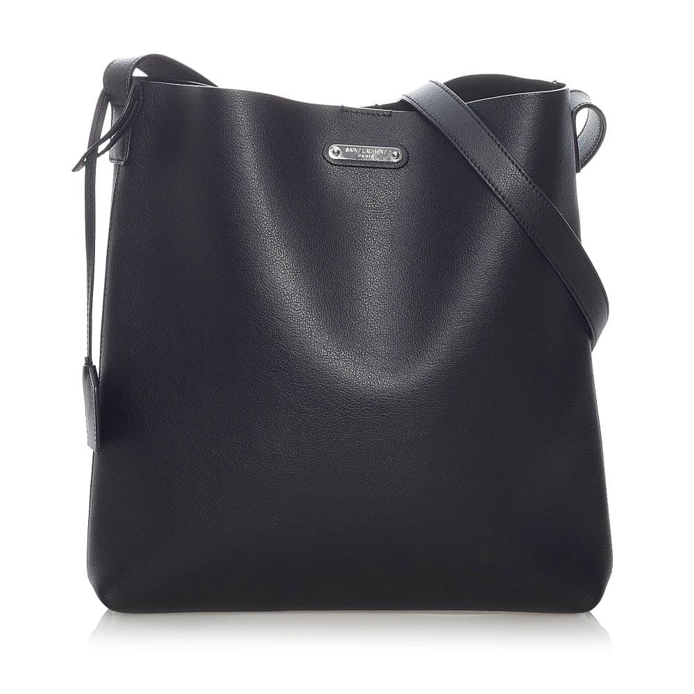 Pre-owned Saint Laurent Calf Leather Crossbody Bag Black