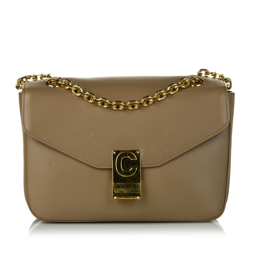 Pre-owned Celine Medium C Bag Leather Crossbody Bag Brown