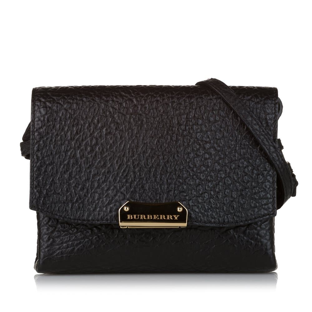 Pre-owned Burberry Madison Leather Crossbody Bag Black