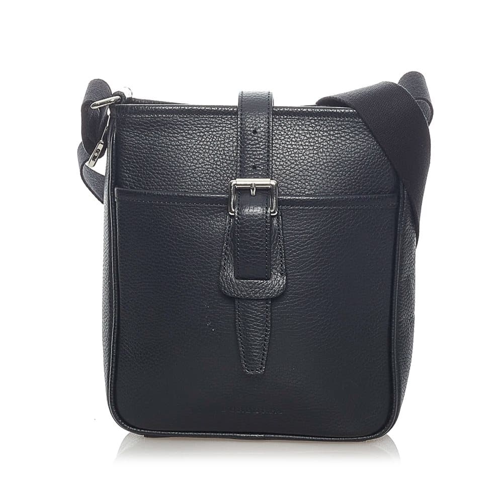 Pre-owned Burberry Leather Crossbody Bag Black