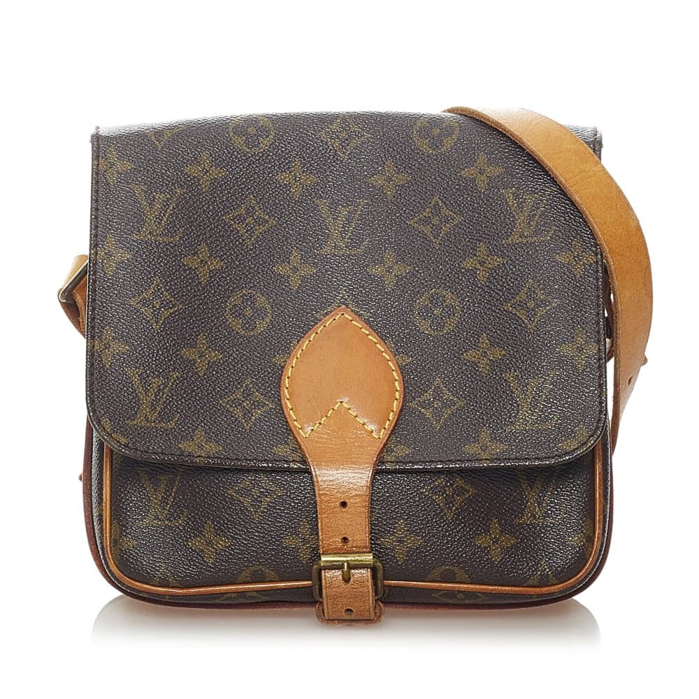 Pre-owned Louis Vuitton Monogram Cartouchiere MM Brown