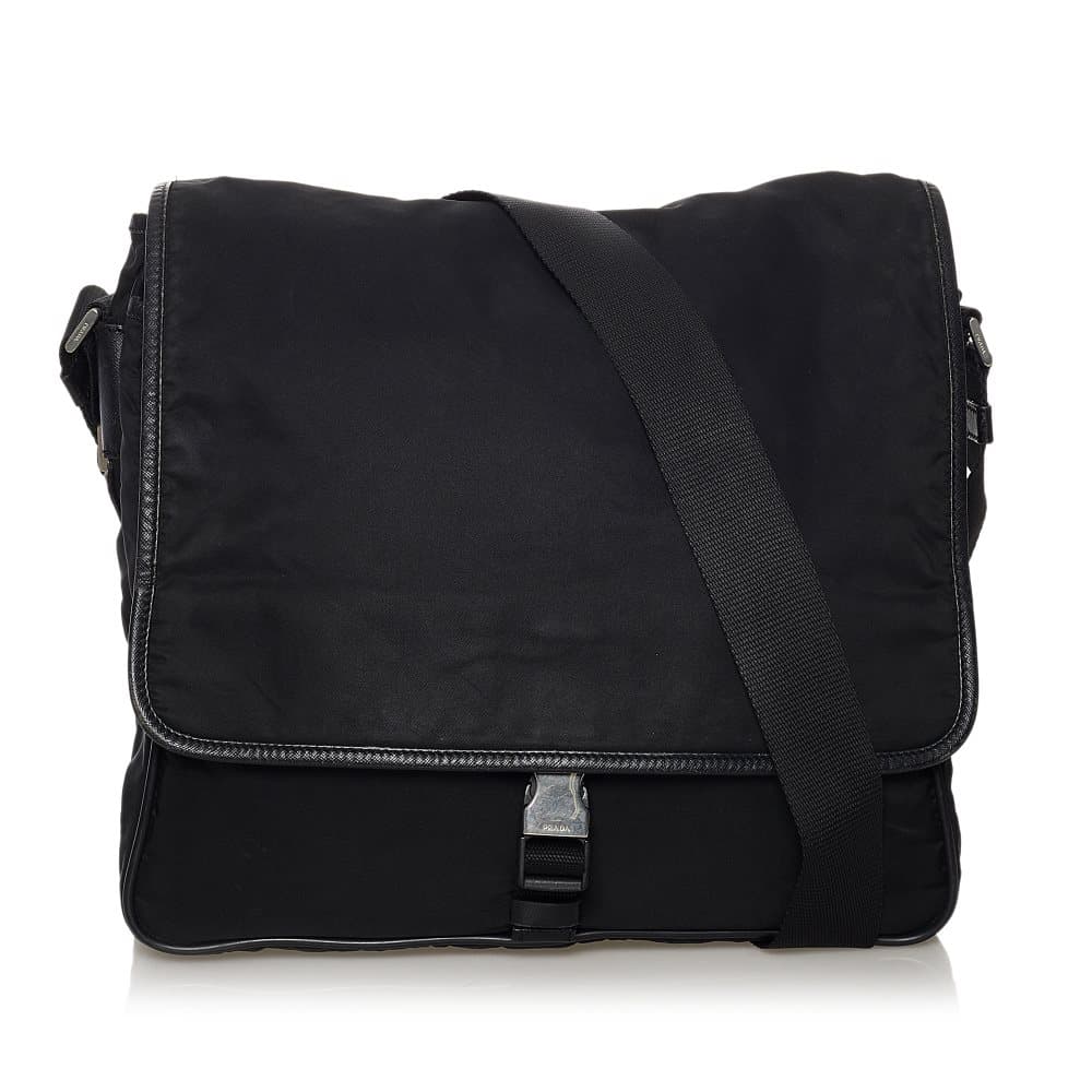 Pre-owned Prada Nylon Messenger Bag Black