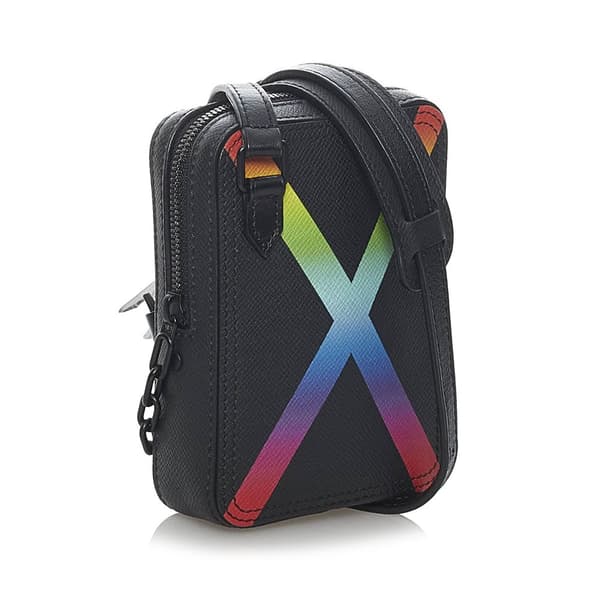 Pre-owned Louis Vuitton Taiga Rainbow Danube Black