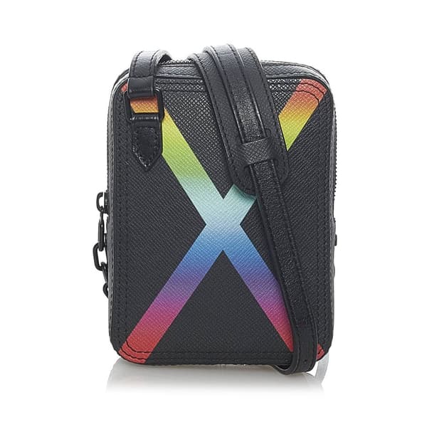 Pre-owned Louis Vuitton Taiga Rainbow Danube Black