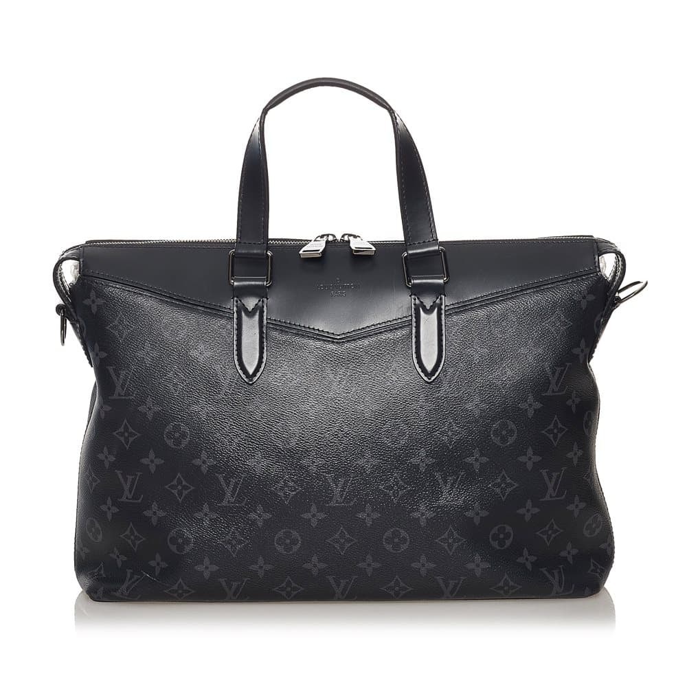 Pre-owned Louis Vuitton Monogram Eclipse Explorer Business Bag Black
