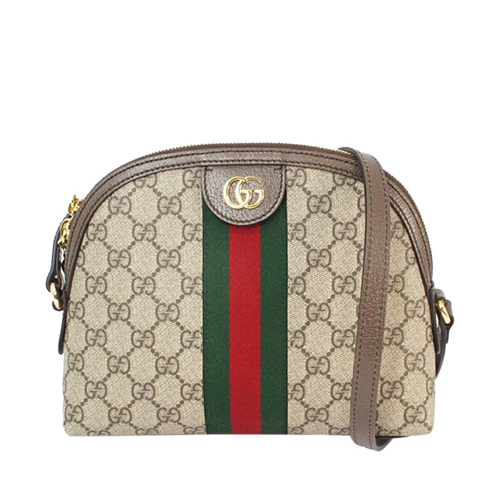 Pre-owned Gucci Small GG Supreme Ophidia Crossbody Bag Brown
