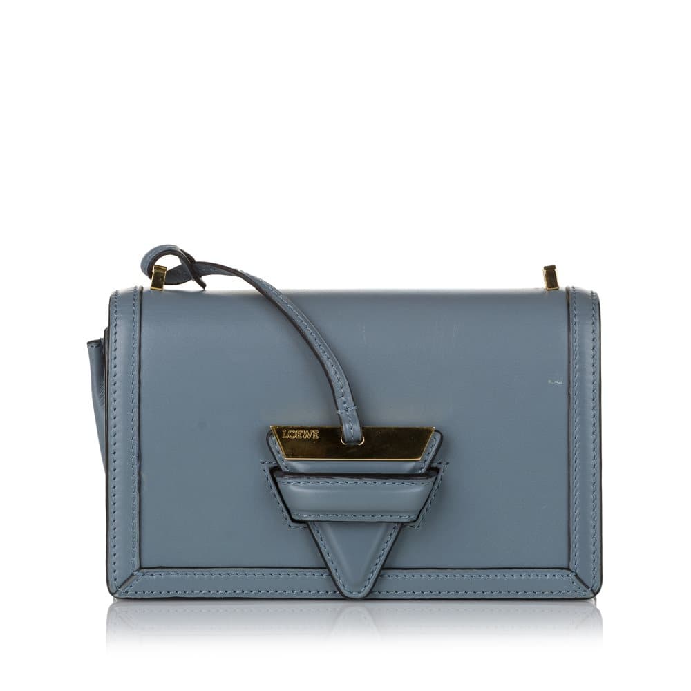 Pre-owned Loewe Small Barcelona Leather Crossbody Bag Blue