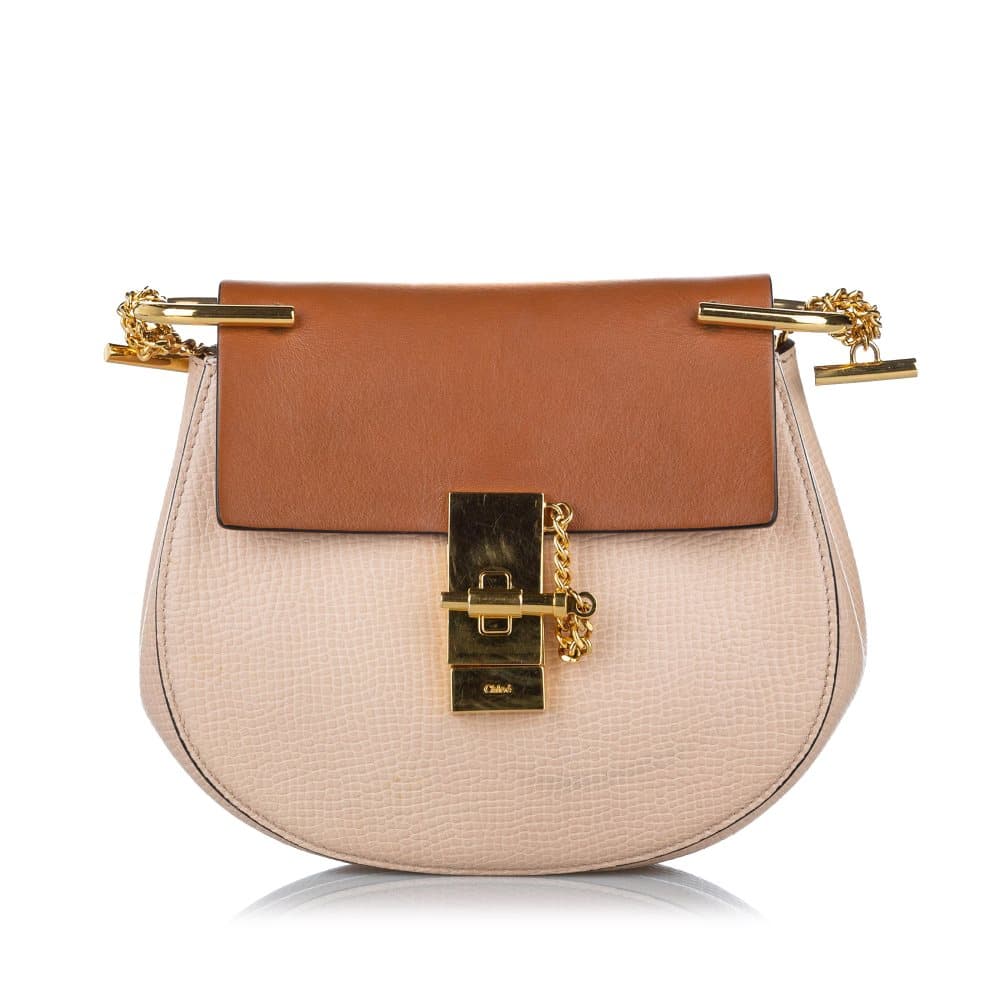 Pre-owned Chloe Drew Leather Crossbody Bag Brown
