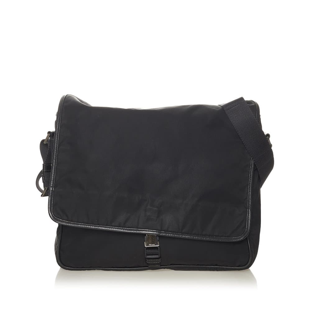 Pre-owned Prada Tessuto Crossbody Bag Black