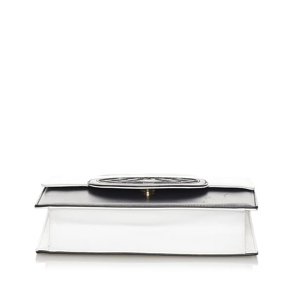 Pre-owned Valentino Leather Crossbody Bag White