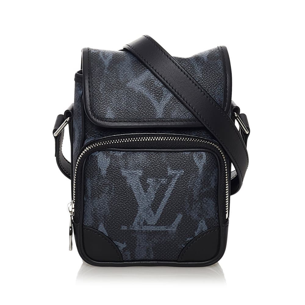Pre-owned Louis Vuitton Monogram Pastel Nano Amazone Messenger Black