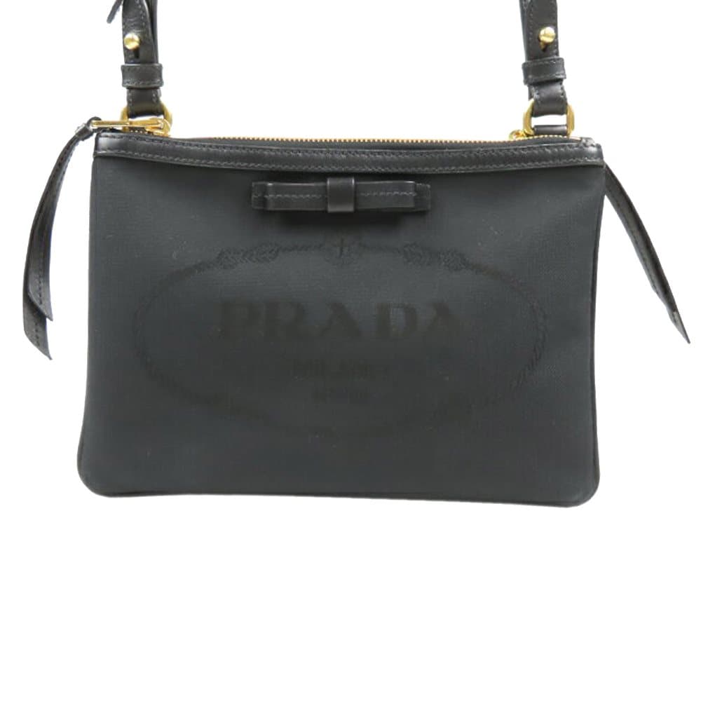 Pre-owned Prada Canapa Logo Crossbody Bag Black